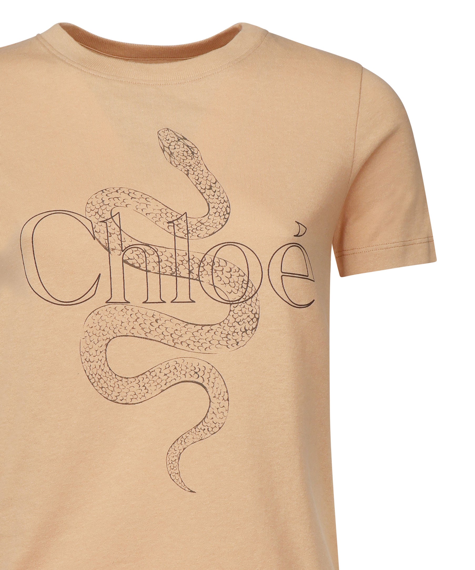 T-shirt con logo<BR/> CHC25SJH08190281 281 CHLOÉ 