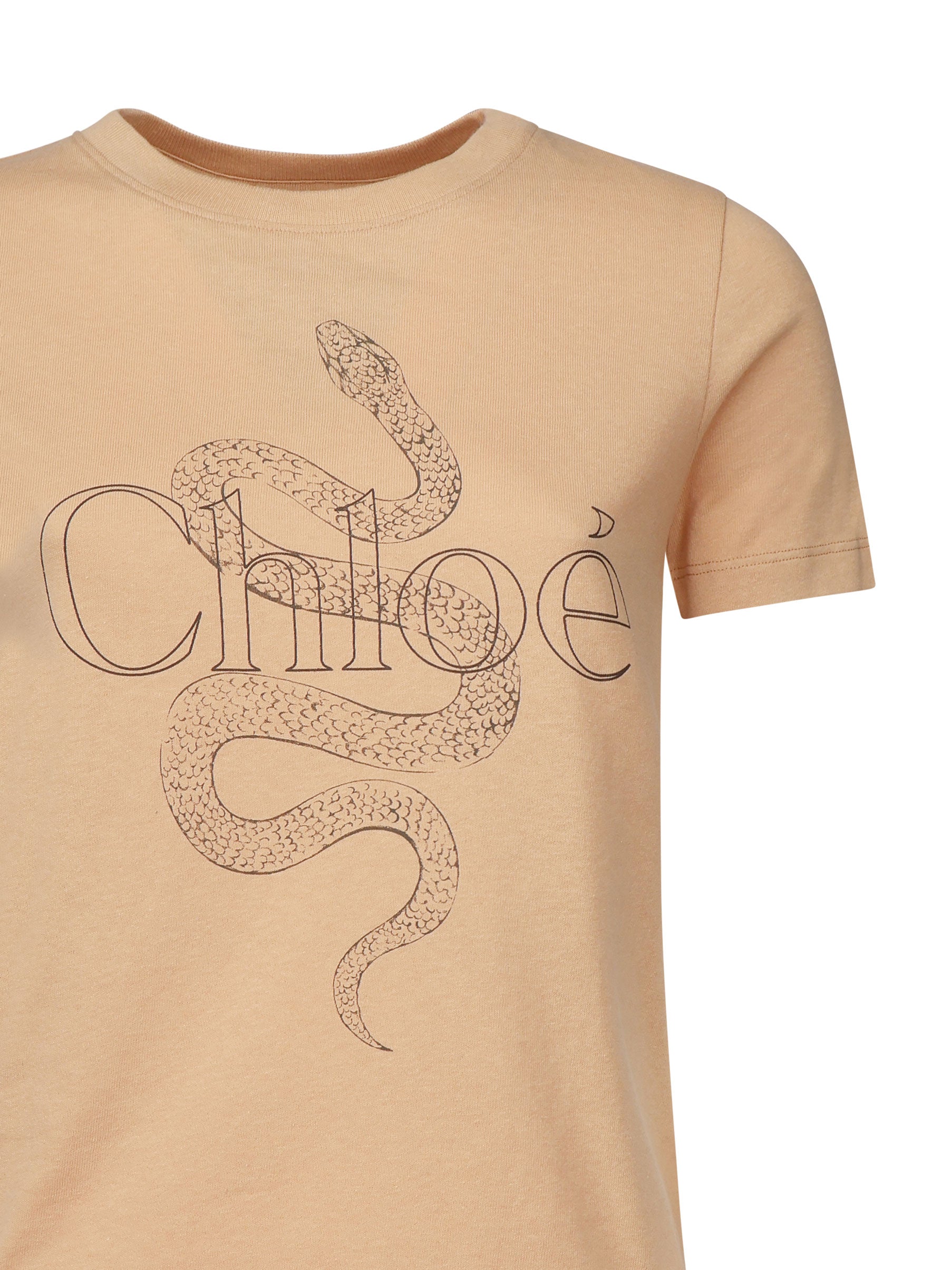 T-shirt con logo<BR/> CHC25SJH08190281 281 CHLOÉ 