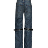 Jeans dritti con fibbia in pelle COPP32F2014 BLU COPERNI 