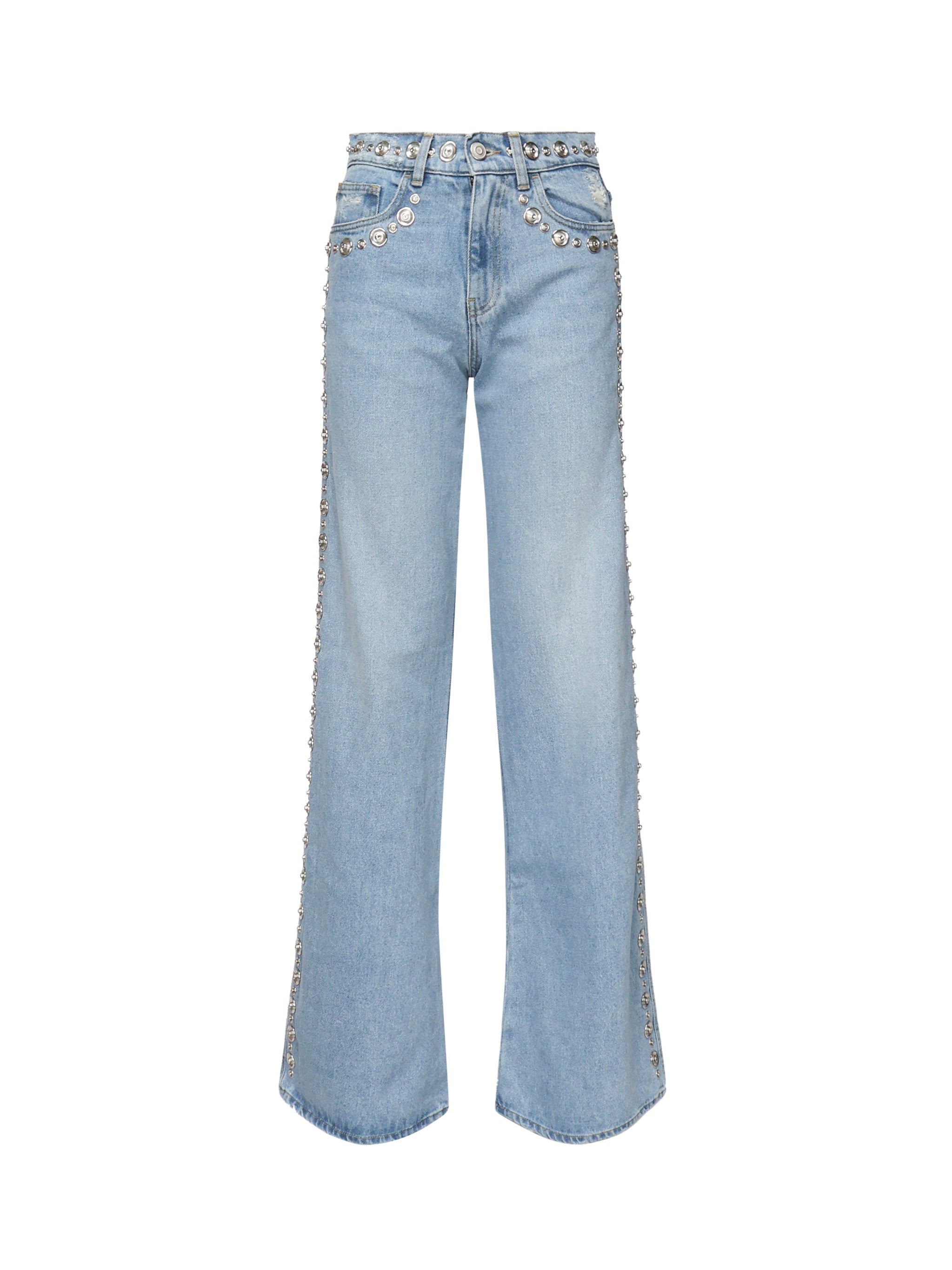 Jeans in denim di cotone con borchie COPP95STF2008 BLU COPERNI 