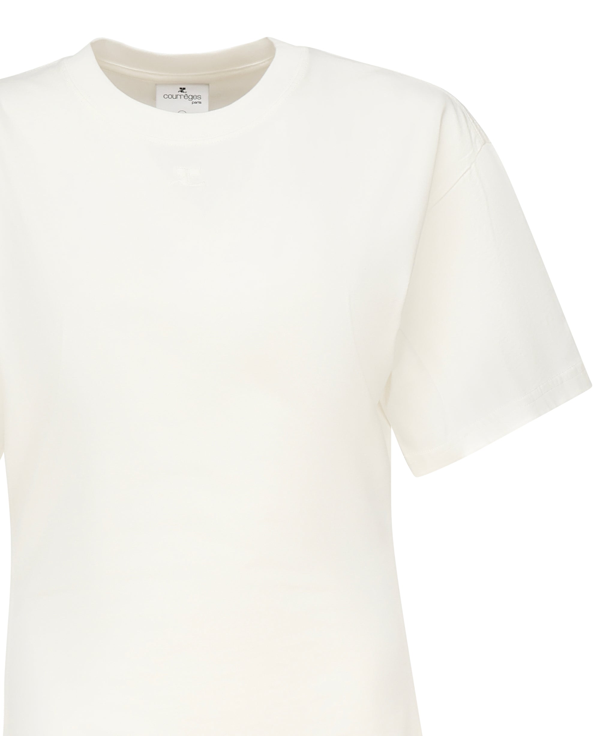 T-shirt con logo 125JTS168JS0107 0001 COURREGES 