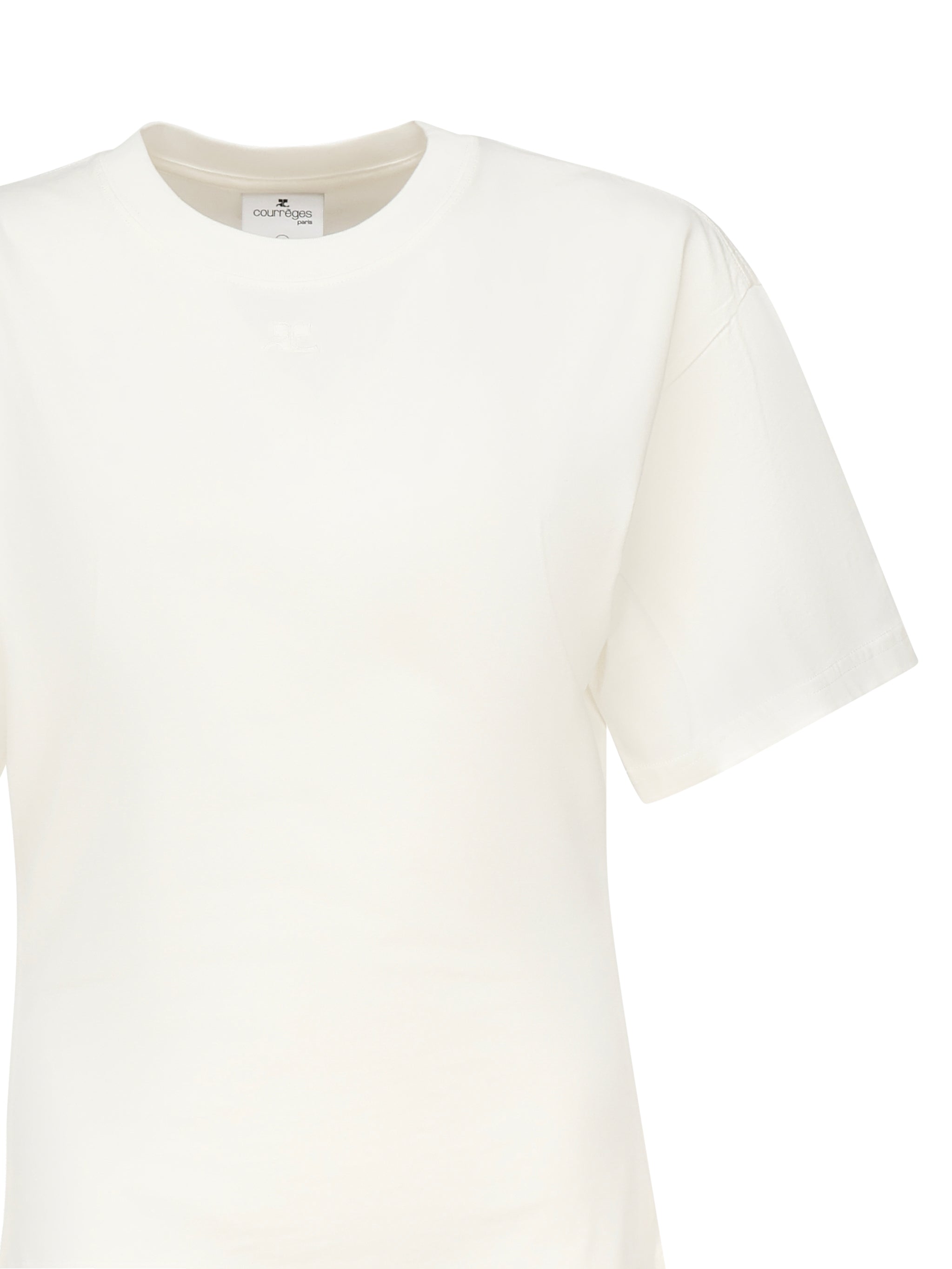 T-shirt con logo 125JTS168JS0107 0001 COURREGES 