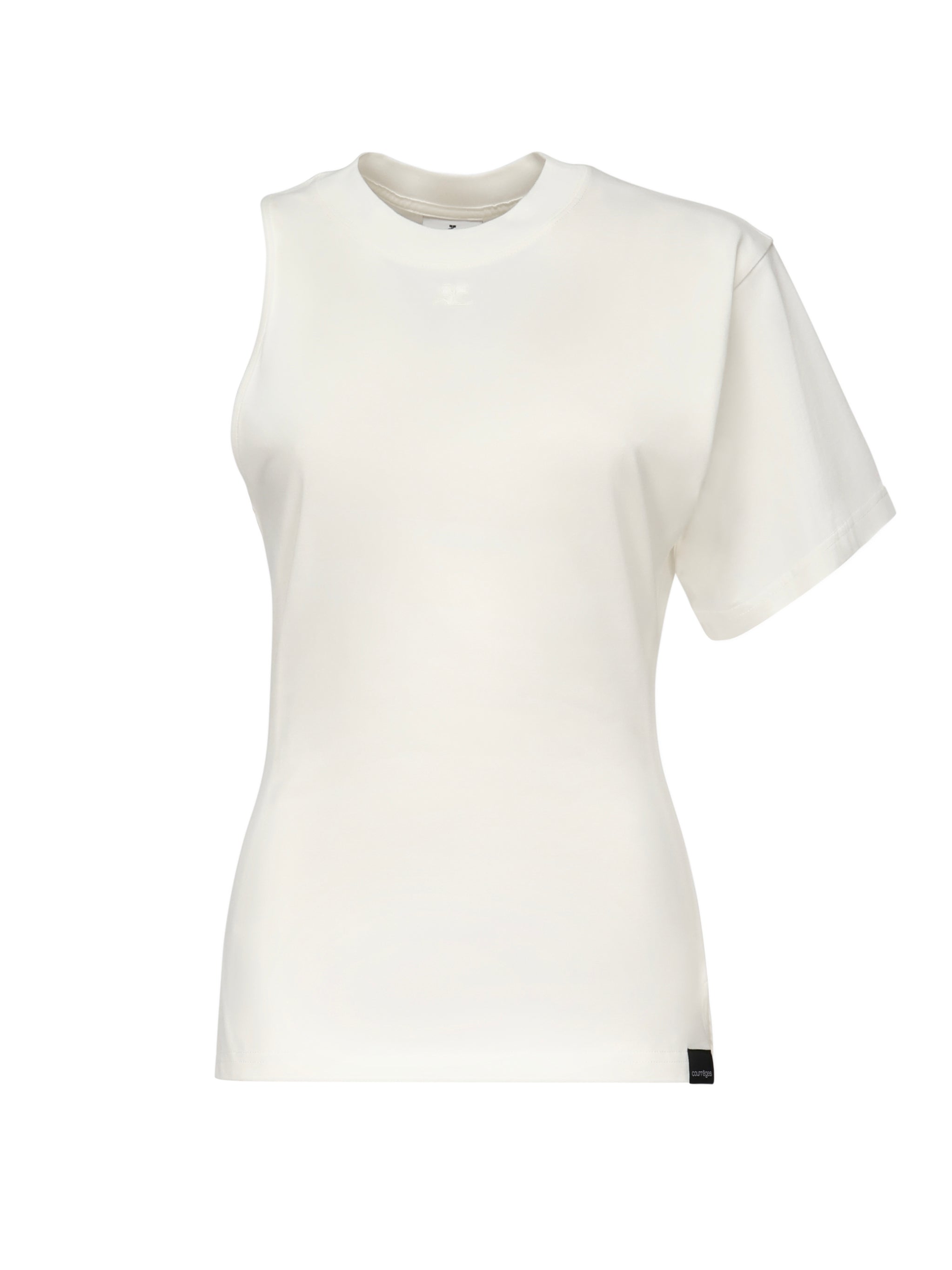 T-shirt 'Scuba' asimmetrica 225JTS201JS0107 0001 COURREGES 