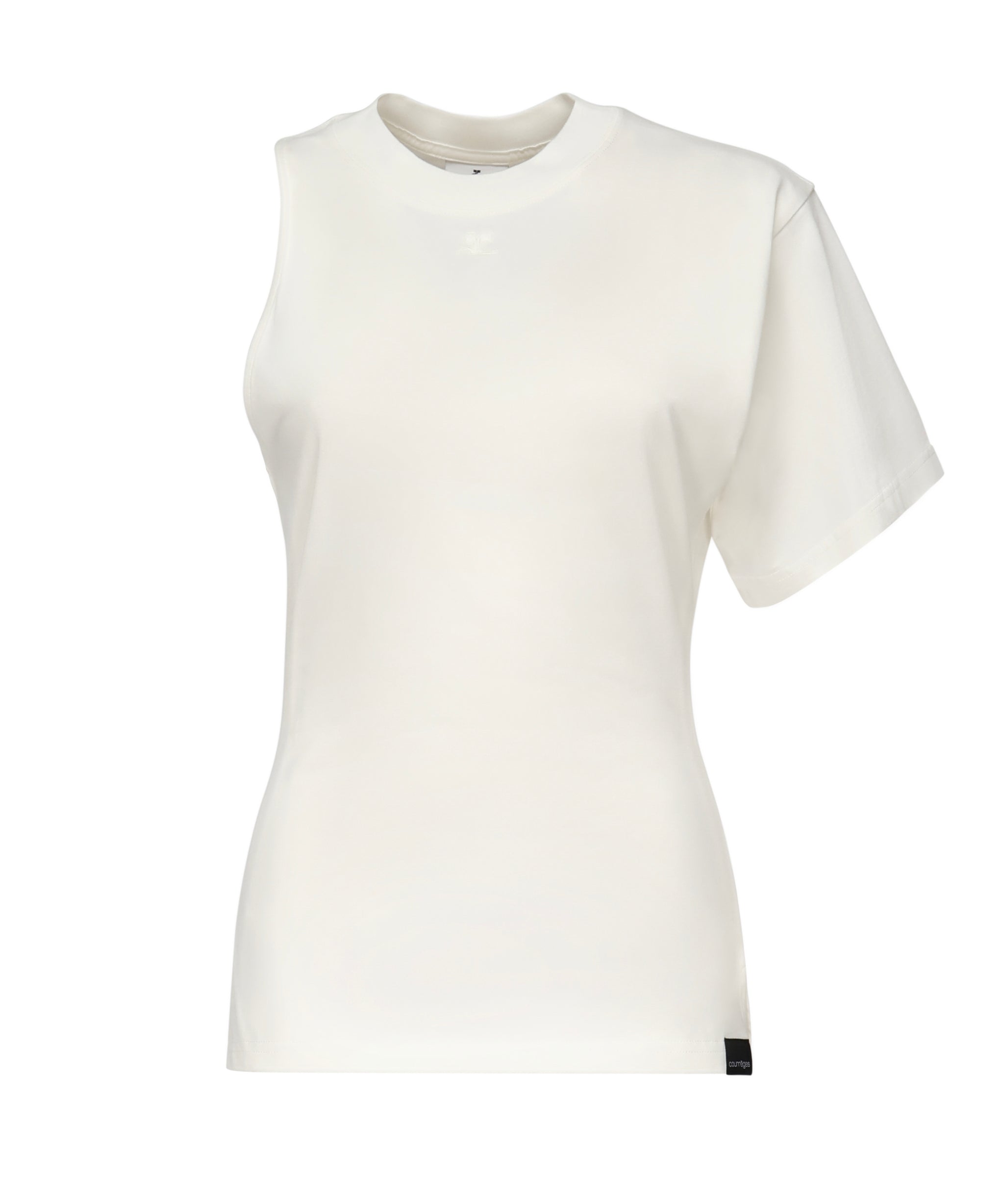 T-shirt 'Scuba' asimmetrica 225JTS201JS0107 0001 COURREGES 