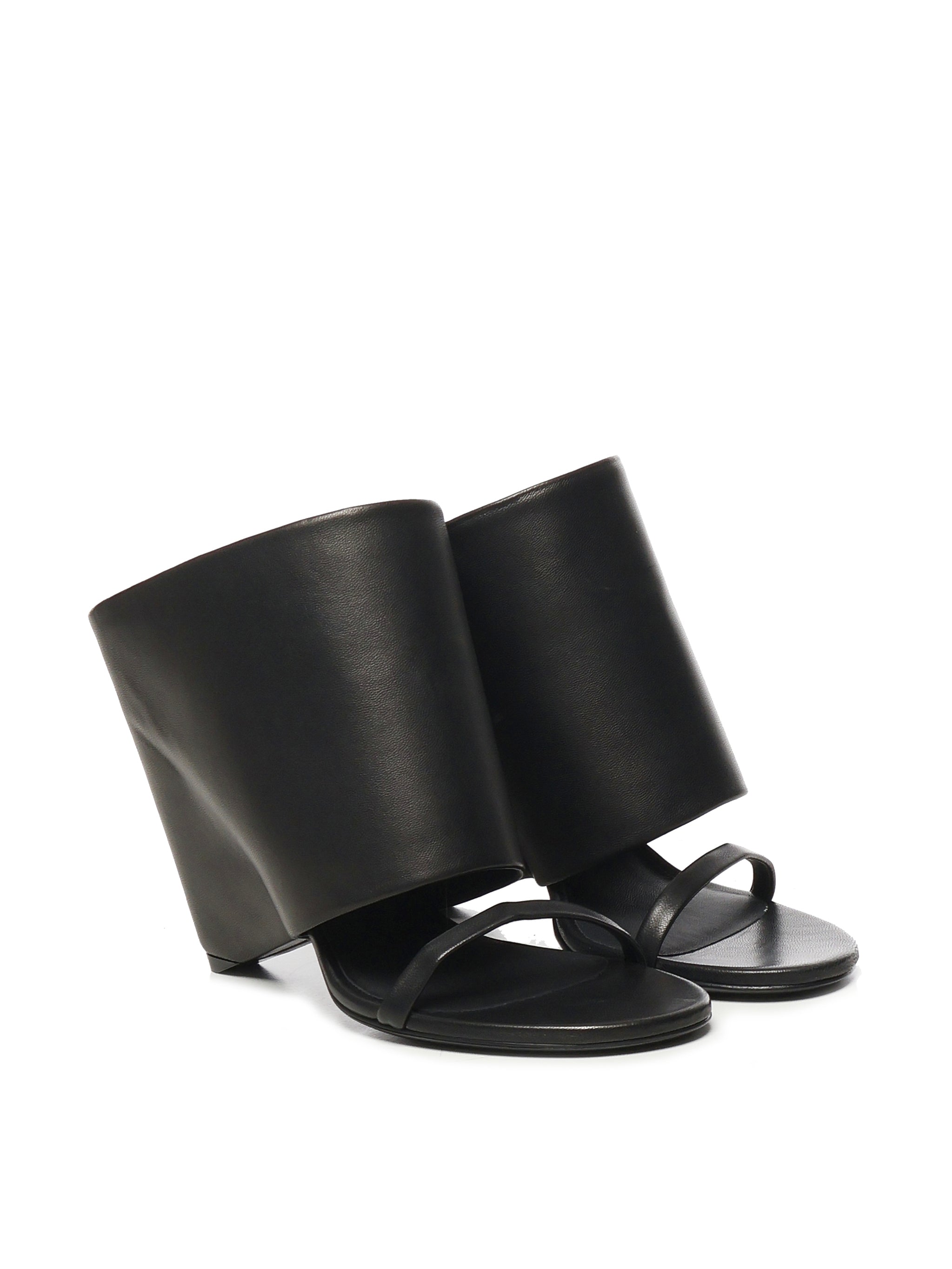 Mules in pelle con zeppa 225SSD037AG0030 9999 COURREGES 
