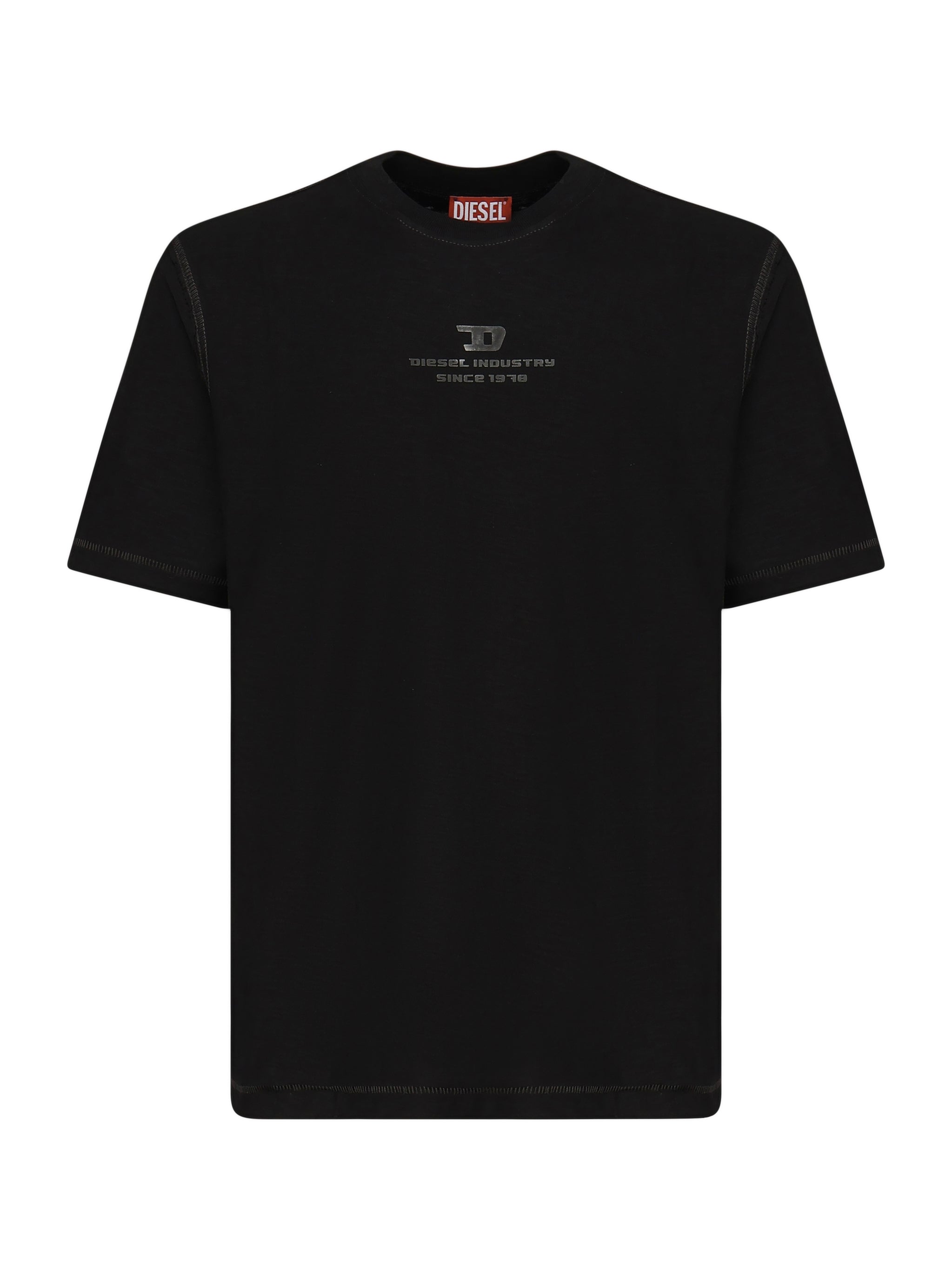 T-shirt fiammata con logo A16424 0QKAP9XX DIESEL 