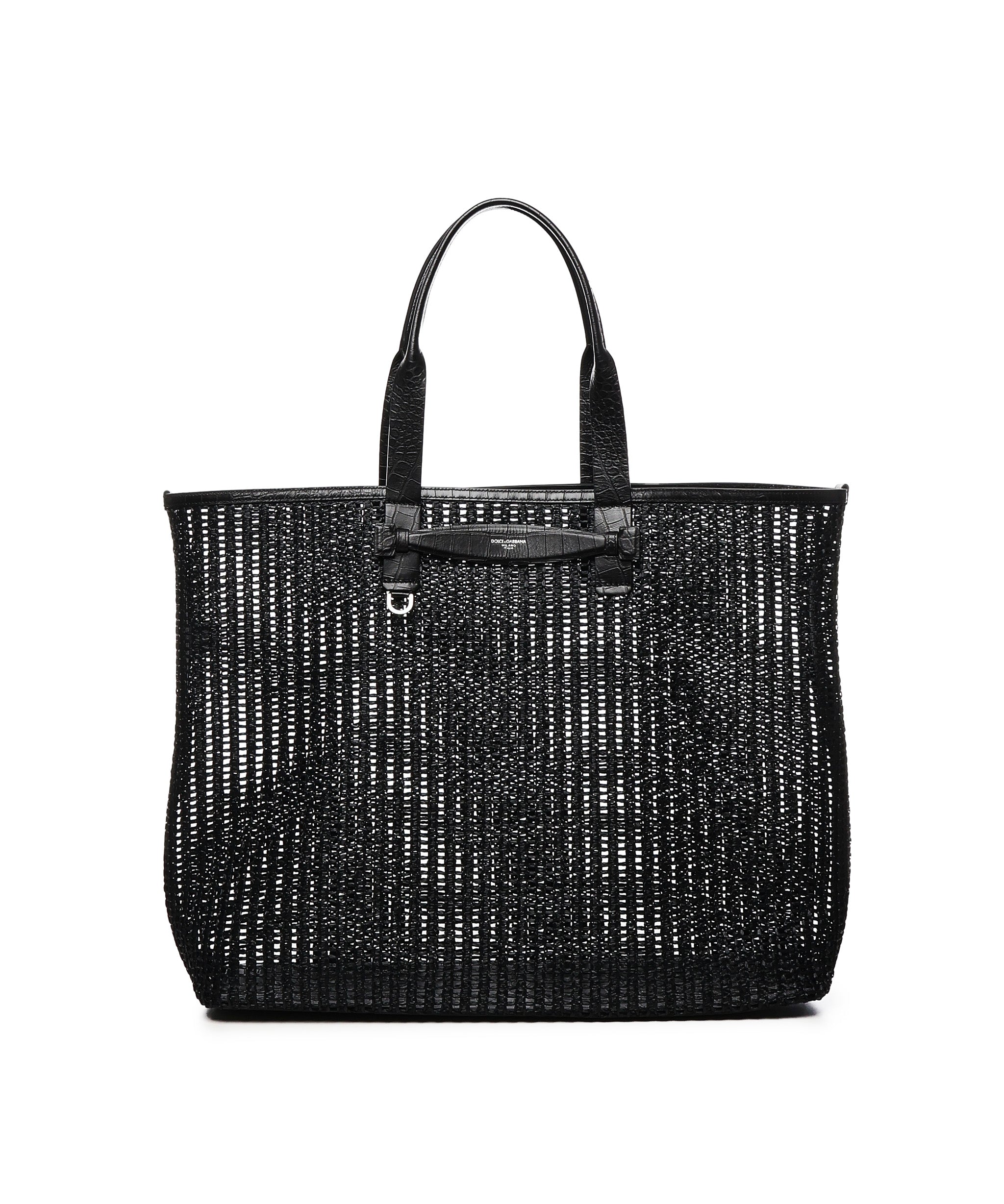 Borsa tote in rafia e pelle<BR/> BM2453 A9O948B956 DOLCE & GABBANA 