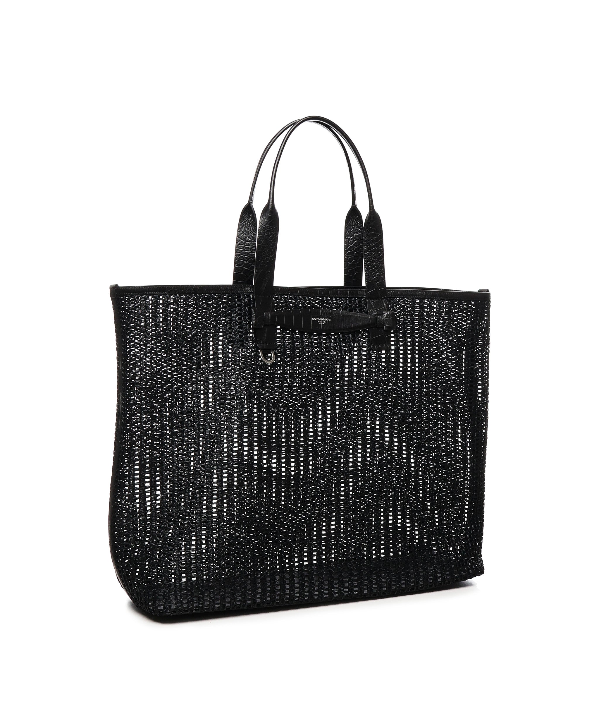 Borsa tote in rafia e pelle<BR/> BM2453 A9O948B956 DOLCE & GABBANA 