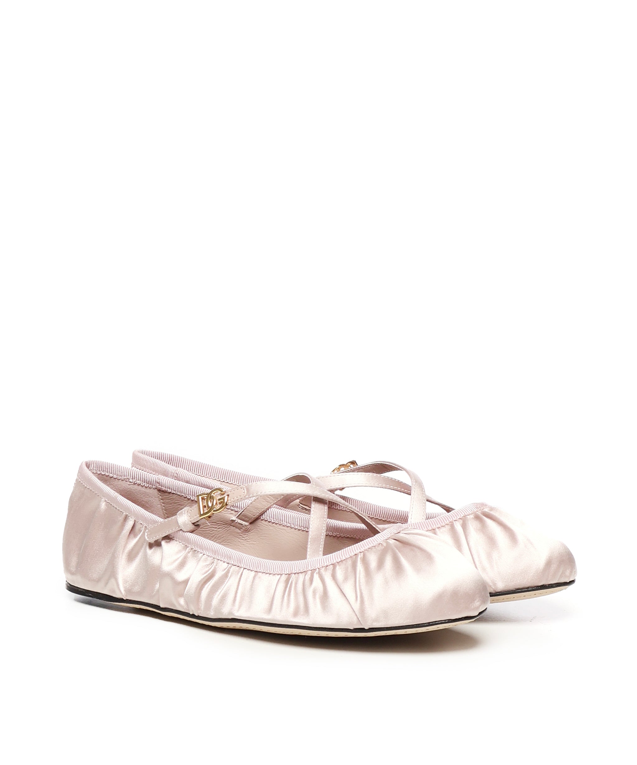 Ballerine in raso con logo CB0258 AD1608S904 DOLCE & GABBANA 