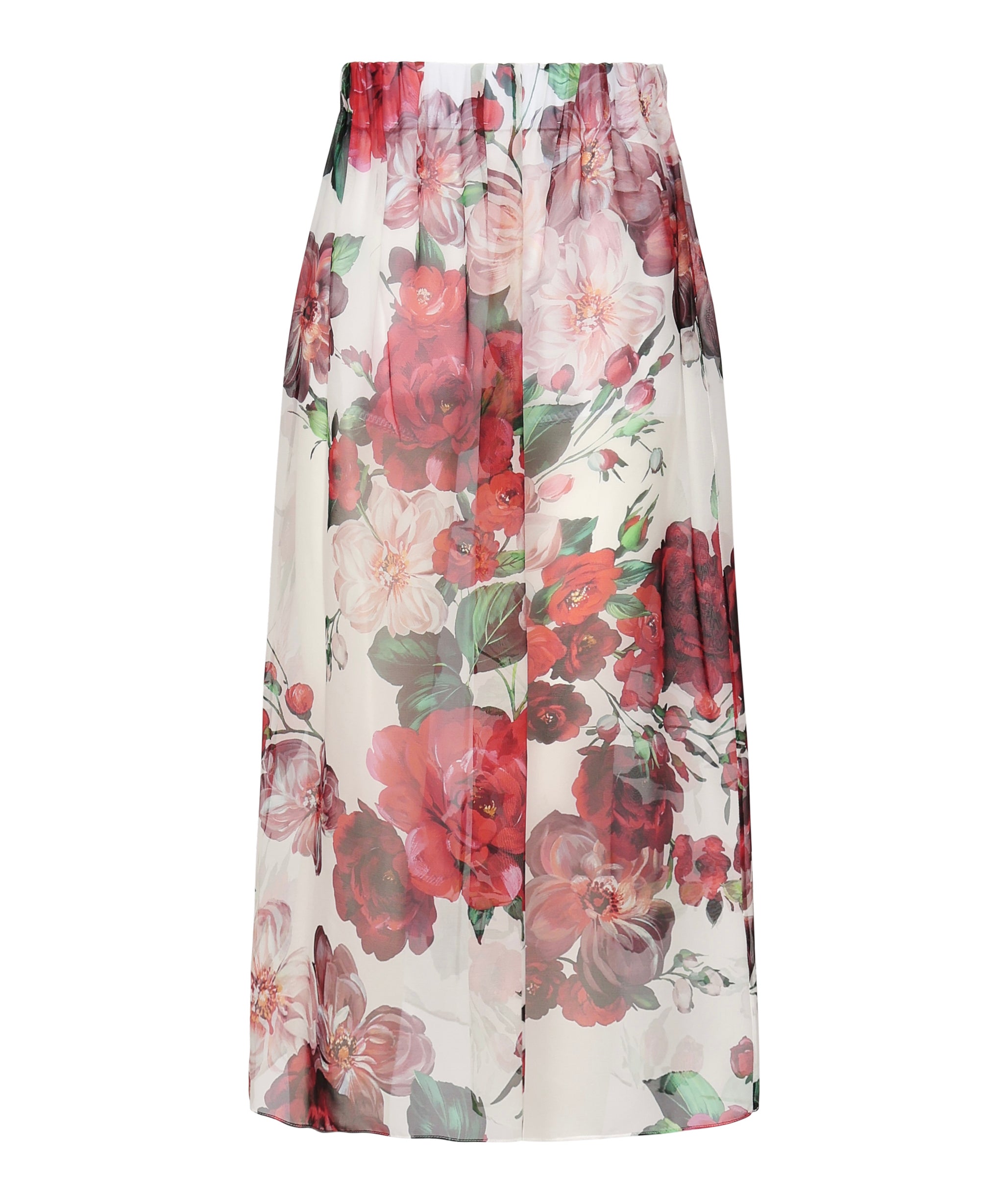 Gonna longuette stampa Rose F4BBOT IS1Y6HA5PD DOLCE & GABBANA 