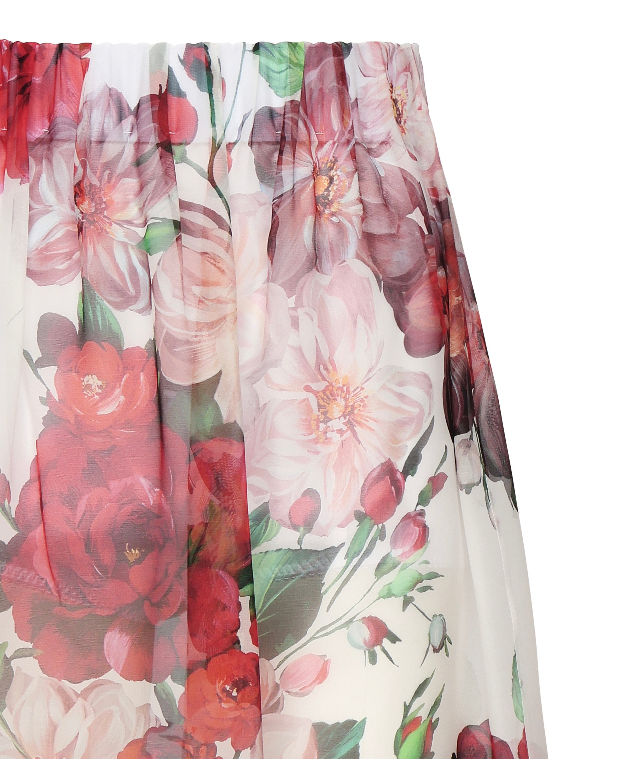 Gonna longuette stampa Rose F4BBOT IS1Y6HA5PD DOLCE & GABBANA 