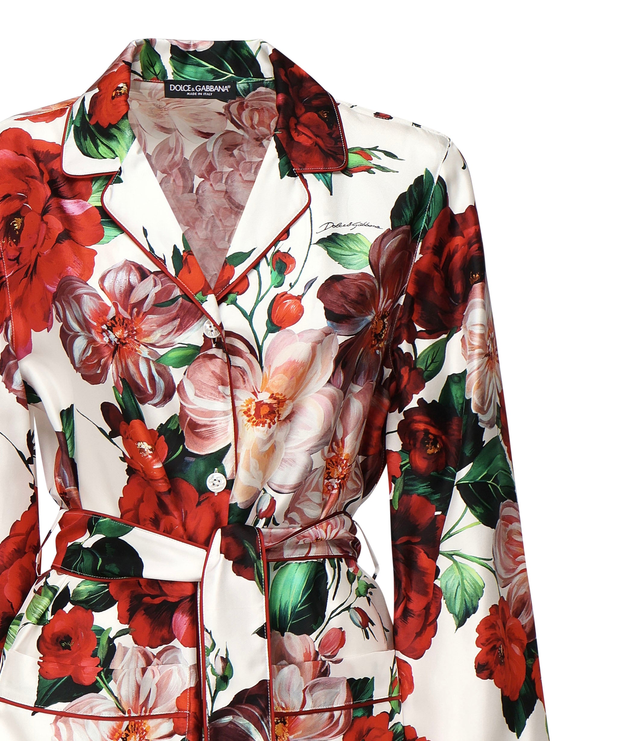 Camicia pigiama stampa Rose F5I89T IS1ZDHA5PD DOLCE & GABBANA 