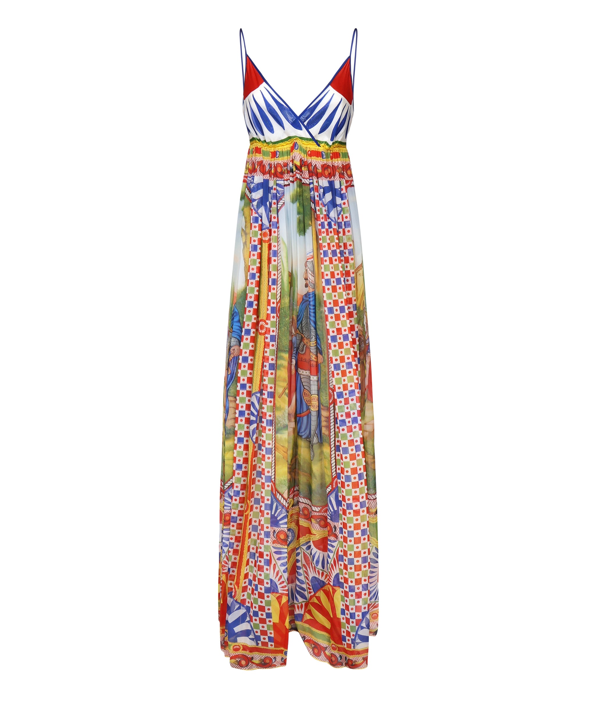 Abito in seta con stampa carretto F6J8BT GDS13HH96D DOLCE & GABBANA 