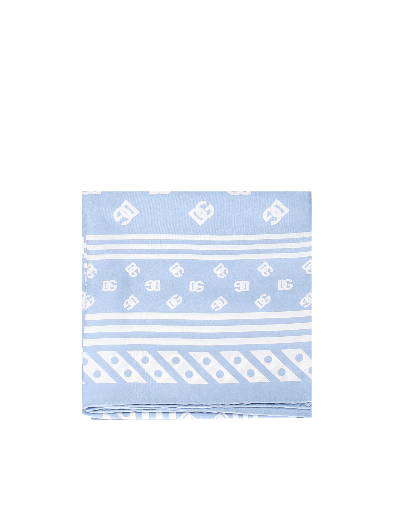 Foulard in twill di seta stampa logo FN090R GDB7ZHC4ZW DOLCE & GABBANA 