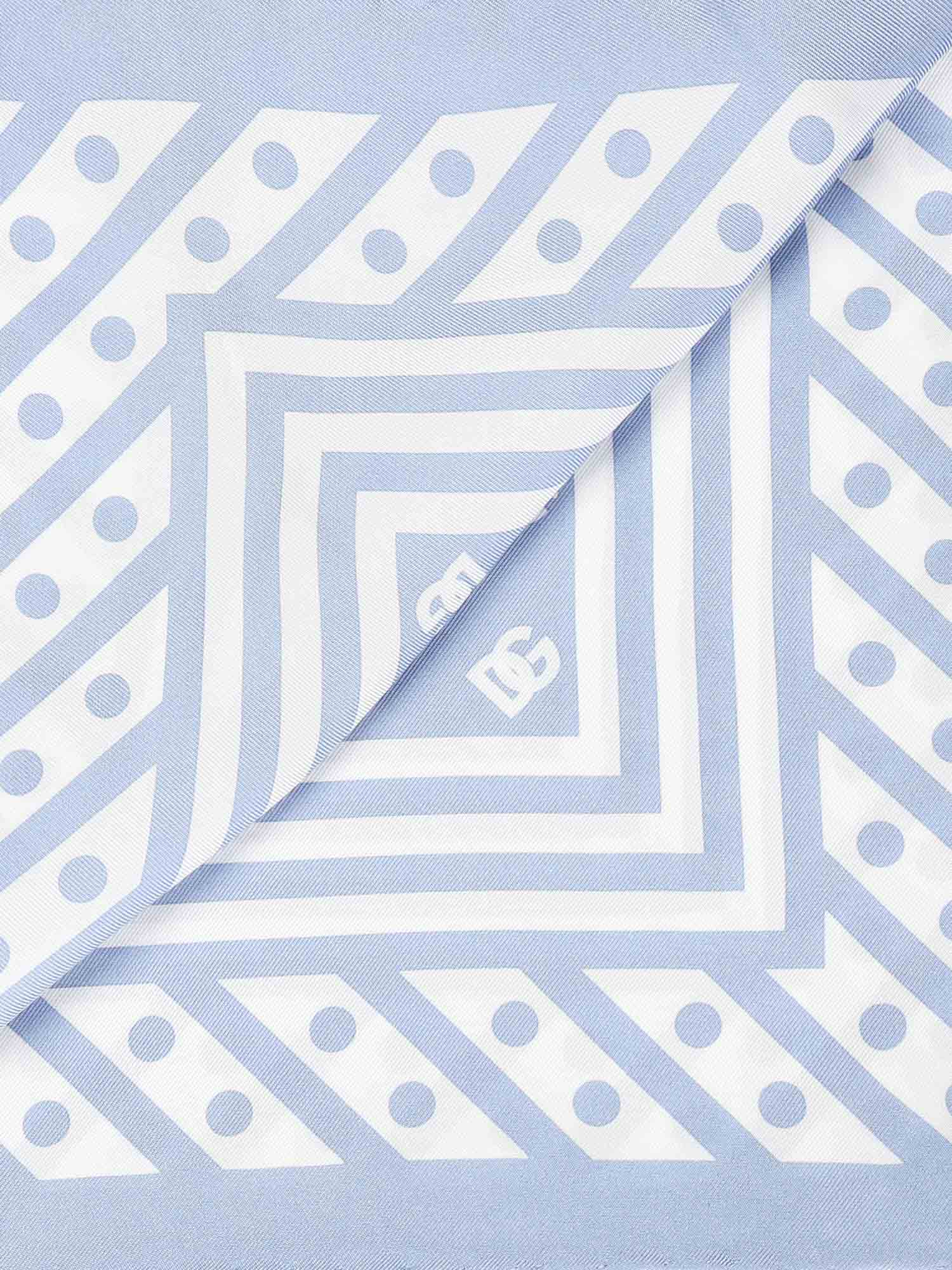 Foulard in twill di seta stampa logo FN090R GDB7ZHC4ZW DOLCE & GABBANA 
