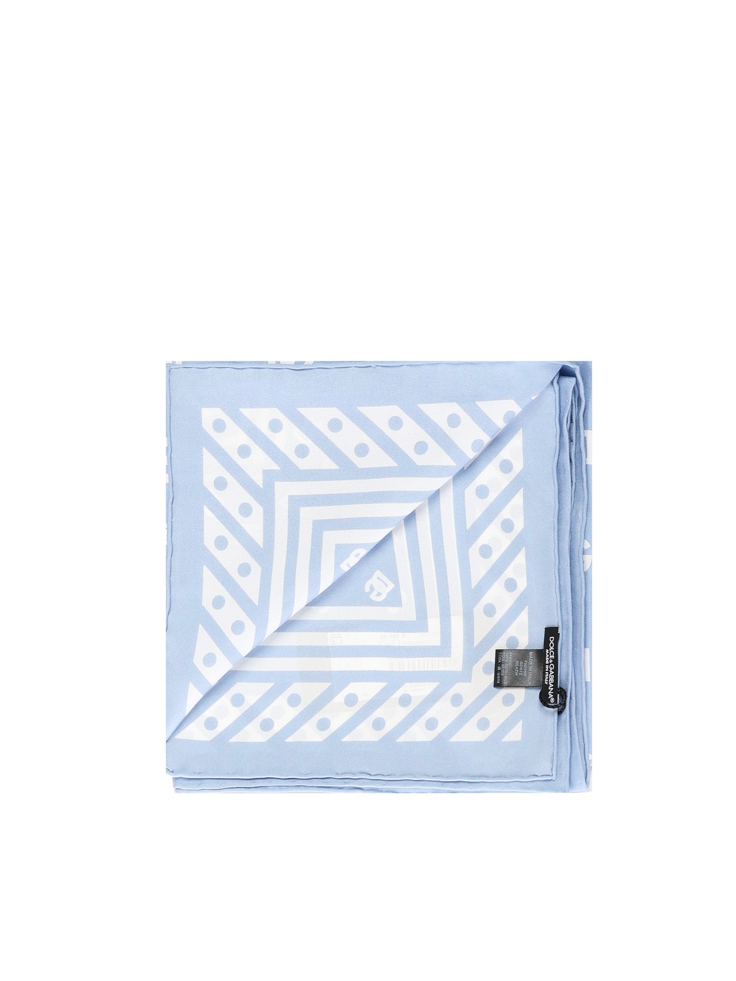 Foulard in twill di seta stampa logo FN090R GDB7ZHC4ZW DOLCE & GABBANA 