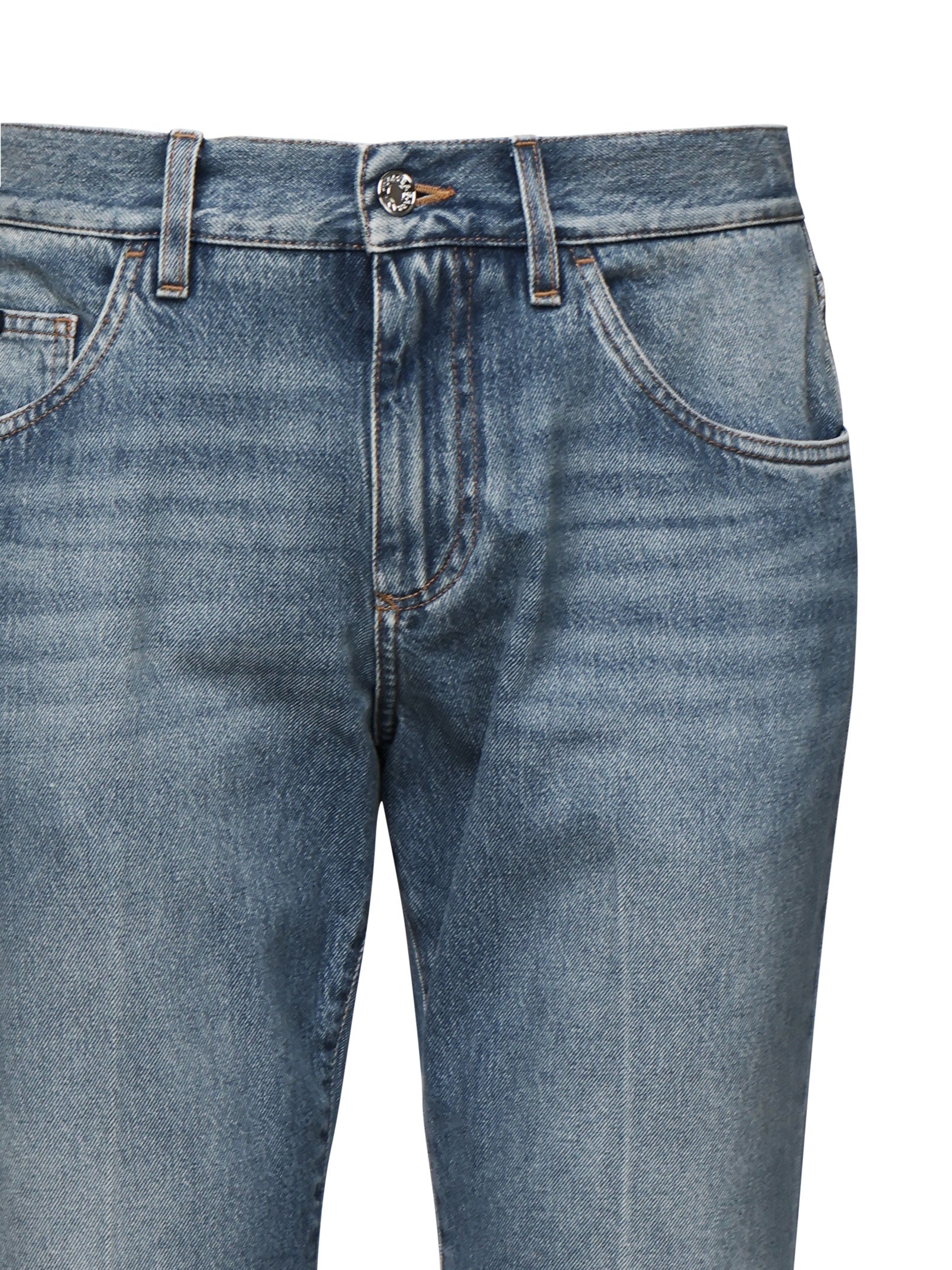 Jeans modello Classic cinque tasche in cotone con abrasioni GP02XD G8MG8S9001 DOLCE & GABBANA 