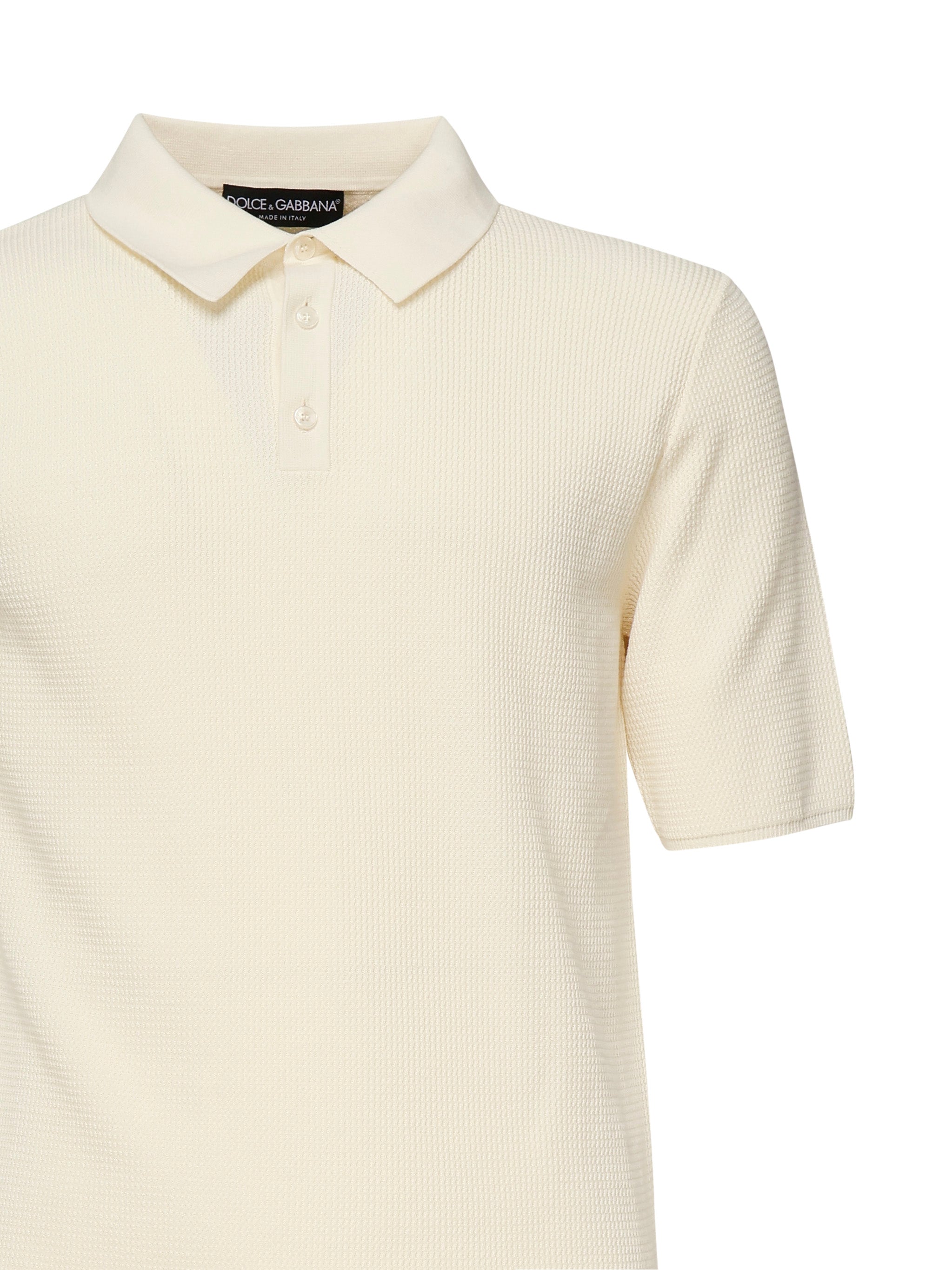 Polo in cotone con bottoni GXZ70T JBCFNW0001 DOLCE & GABBANA 