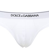 Set di due slip in cotone stretch con logo a contrasto M9C03J FUGIWW0800 DOLCE & GABBANA 