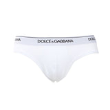 Set di due slip in cotone stretch con logo a contrasto M9C03J FUGIWW0800 DOLCE & GABBANA 