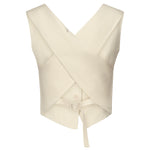Gilet in twill di viscosa e lino DJ676 IF0041DXXX004 DONDUP 