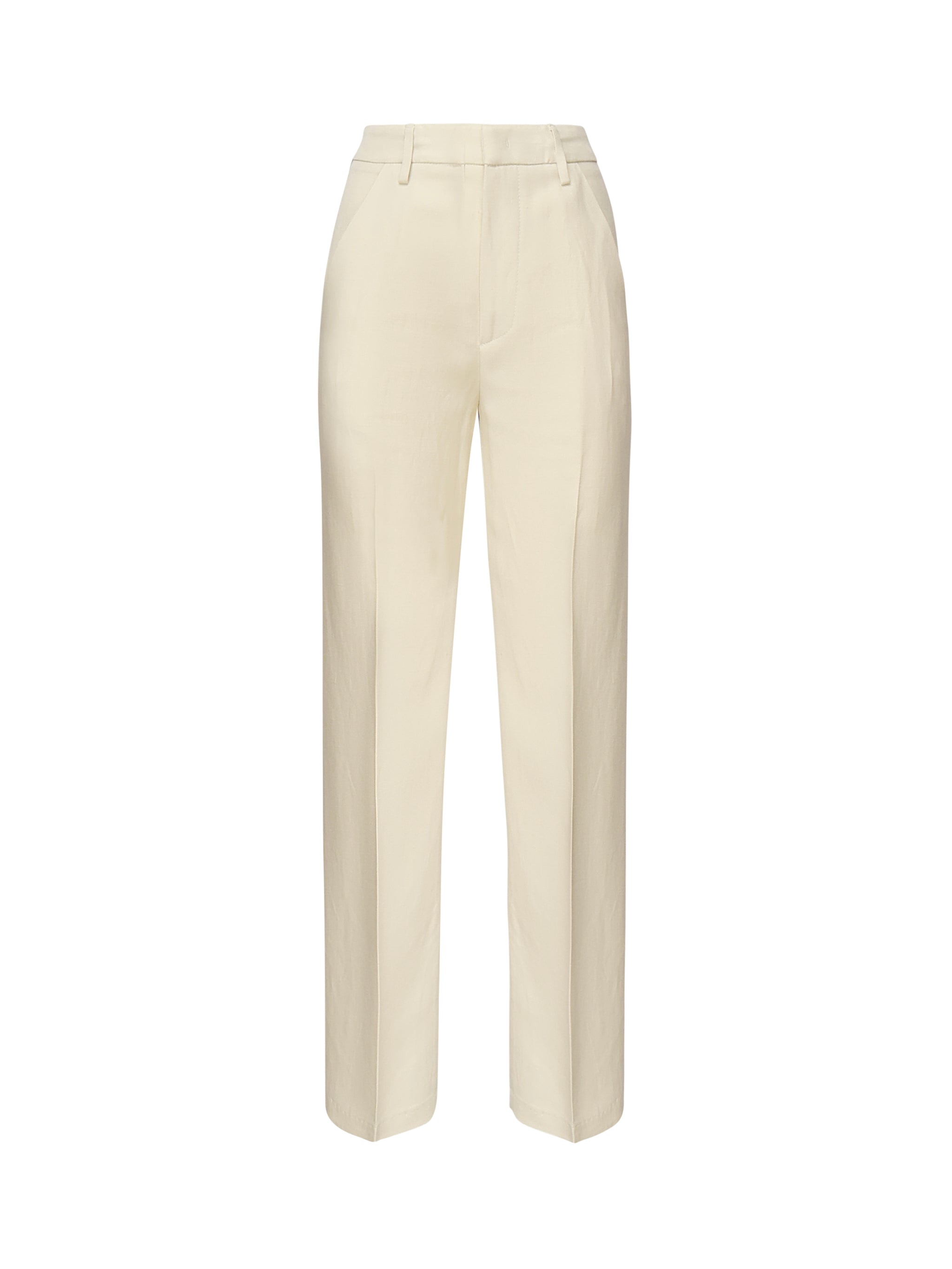 Pantaloni Reina in twill di viscosa e lino<BR/> DP789 IF0041DXXX004 DONDUP 