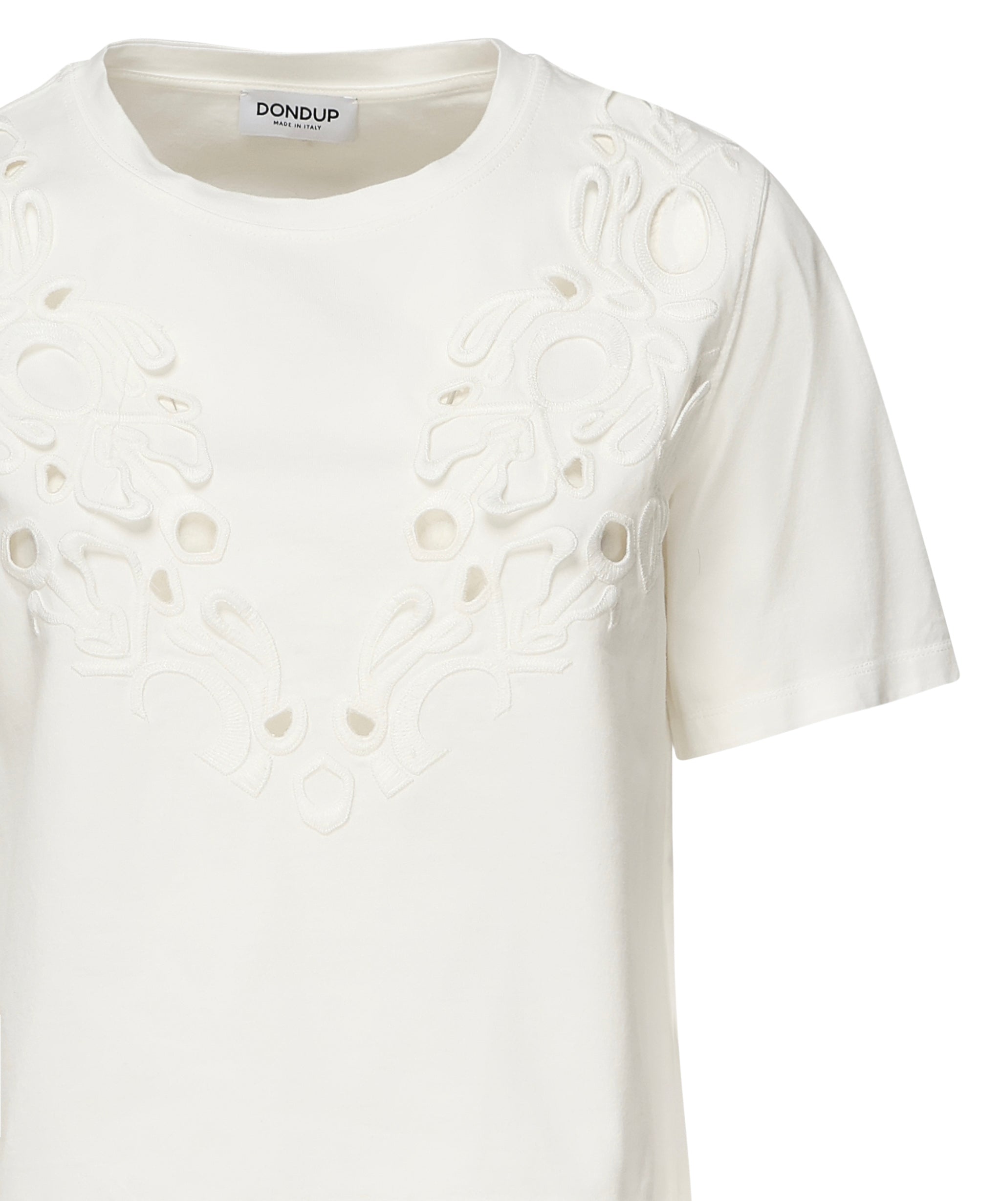 T-shirt cropped in jersey di cotone DS032 JF0352DXXXW000 DONDUP 