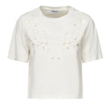 T-shirt cropped in jersey di cotone DS032 JF0352DXXXW000 DONDUP 