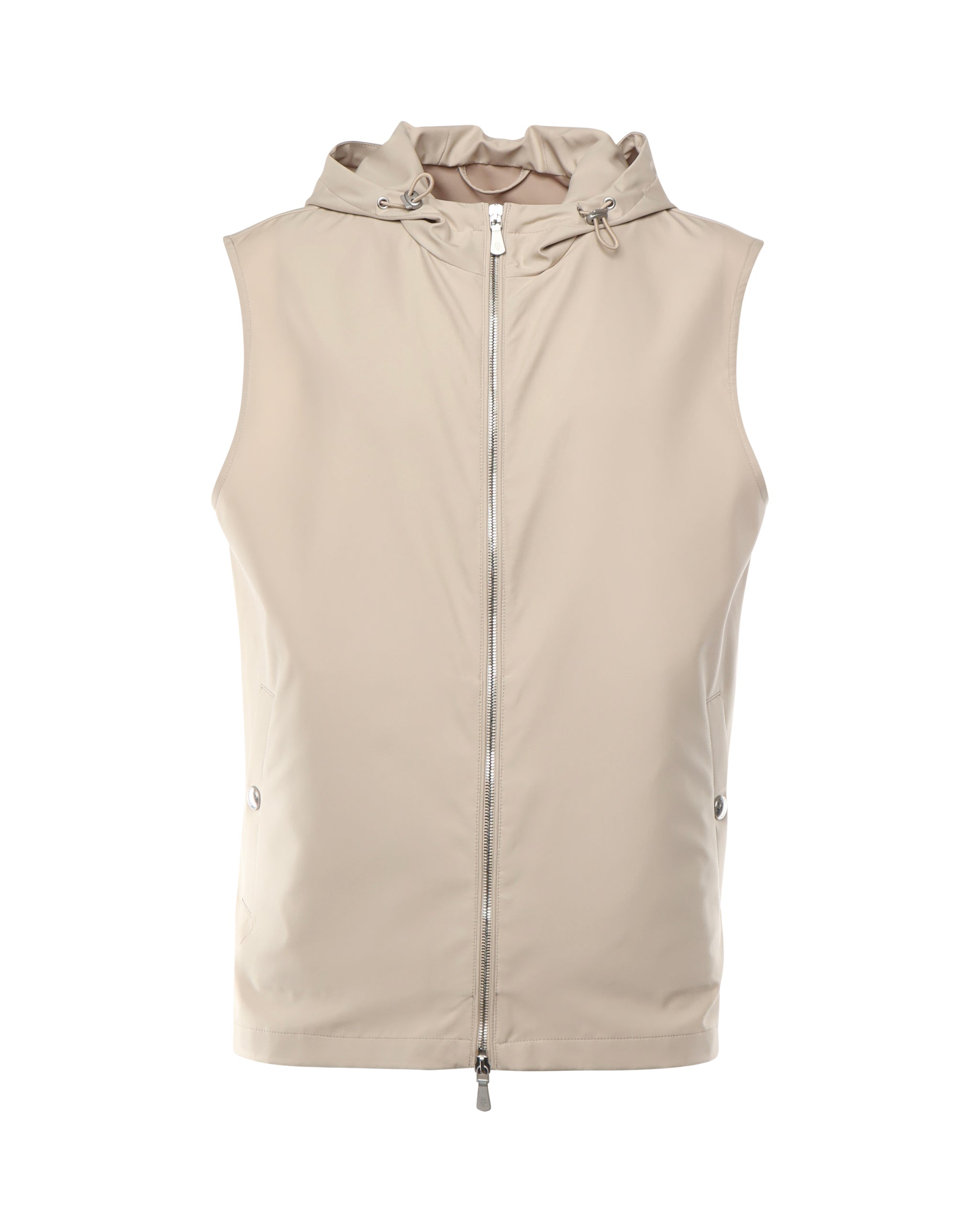 Gilet con cappuccio in seta K75GILK04TES0K085 02 ELEVENTY 