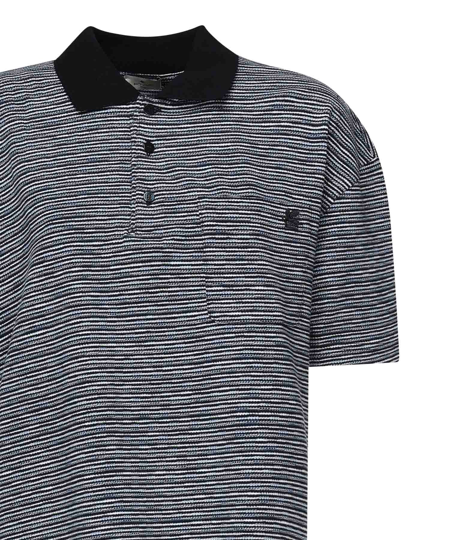 Polo a righe in cotone <BR/> MRMD0015 99JR503S9880 ETRO 