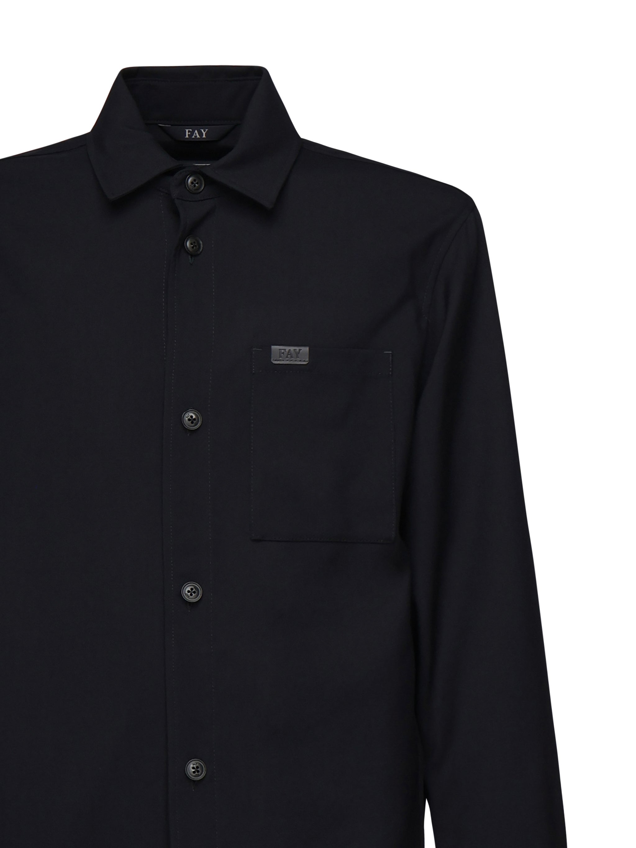 Giacca camicia in tela di lana NAM04500500UMA U808 FAY 