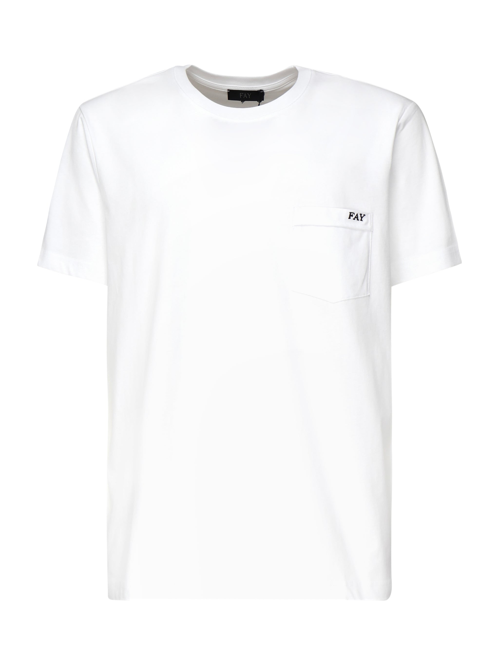 T-shirt con logo ricamato NPMB3501280UCX B001 FAY 