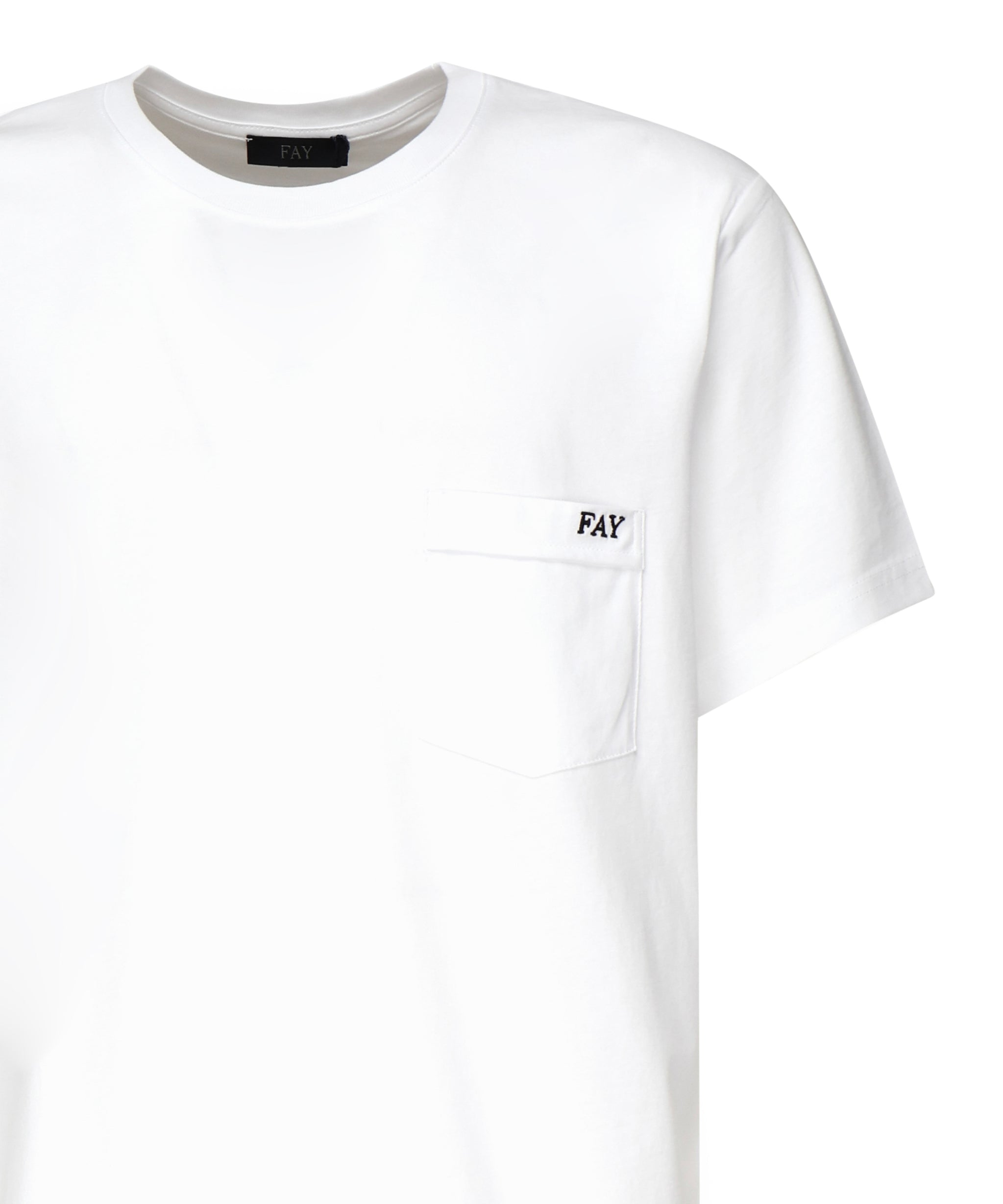 T-shirt con logo ricamato NPMB3501280UCX B001 FAY 