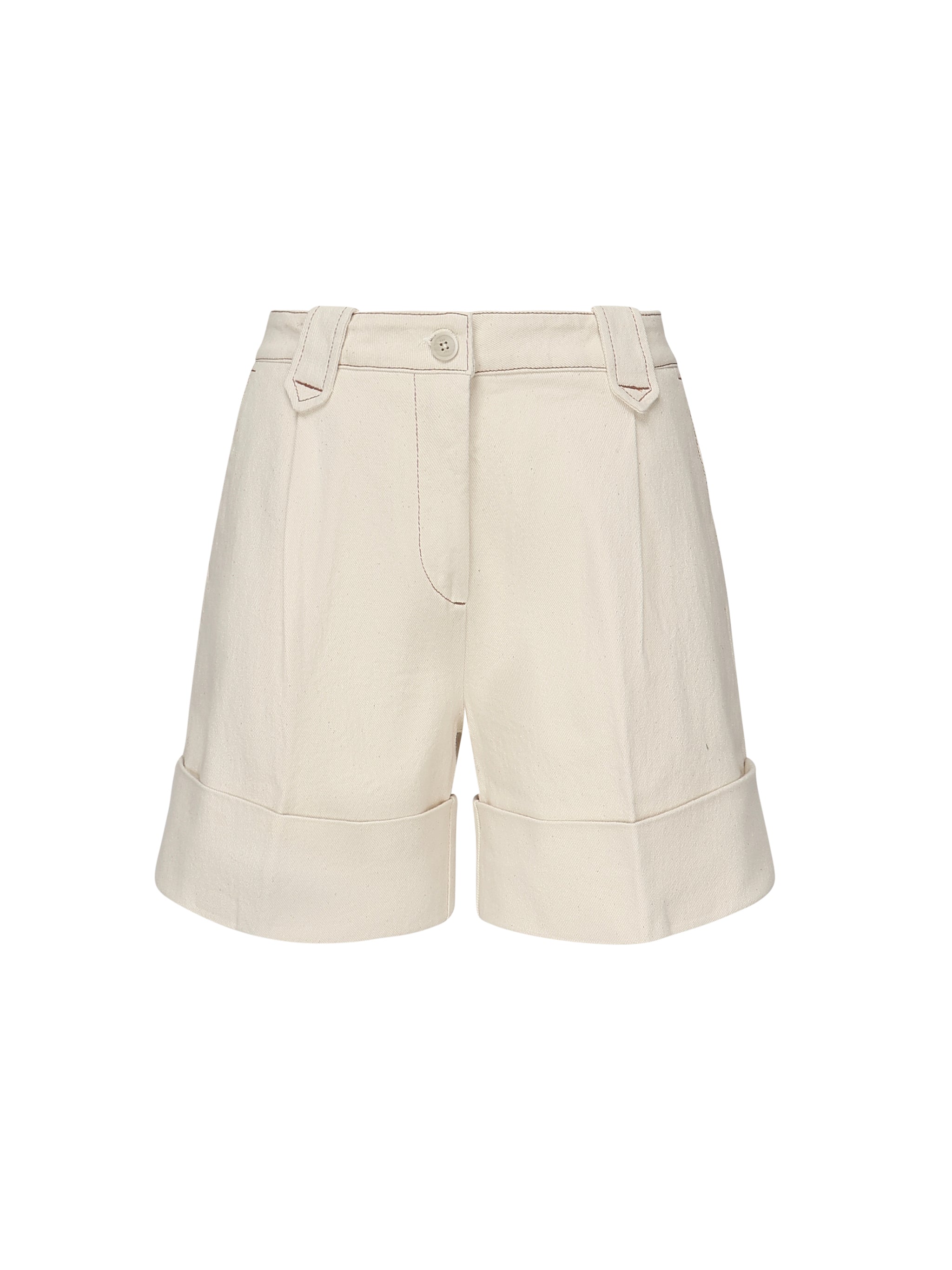 Shorts in cotone con risvolto<BR/> NTW8350480LVTY B011 FAY 