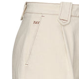 Shorts in cotone con risvolto<BR/> NTW8350480LVTY B011 FAY 