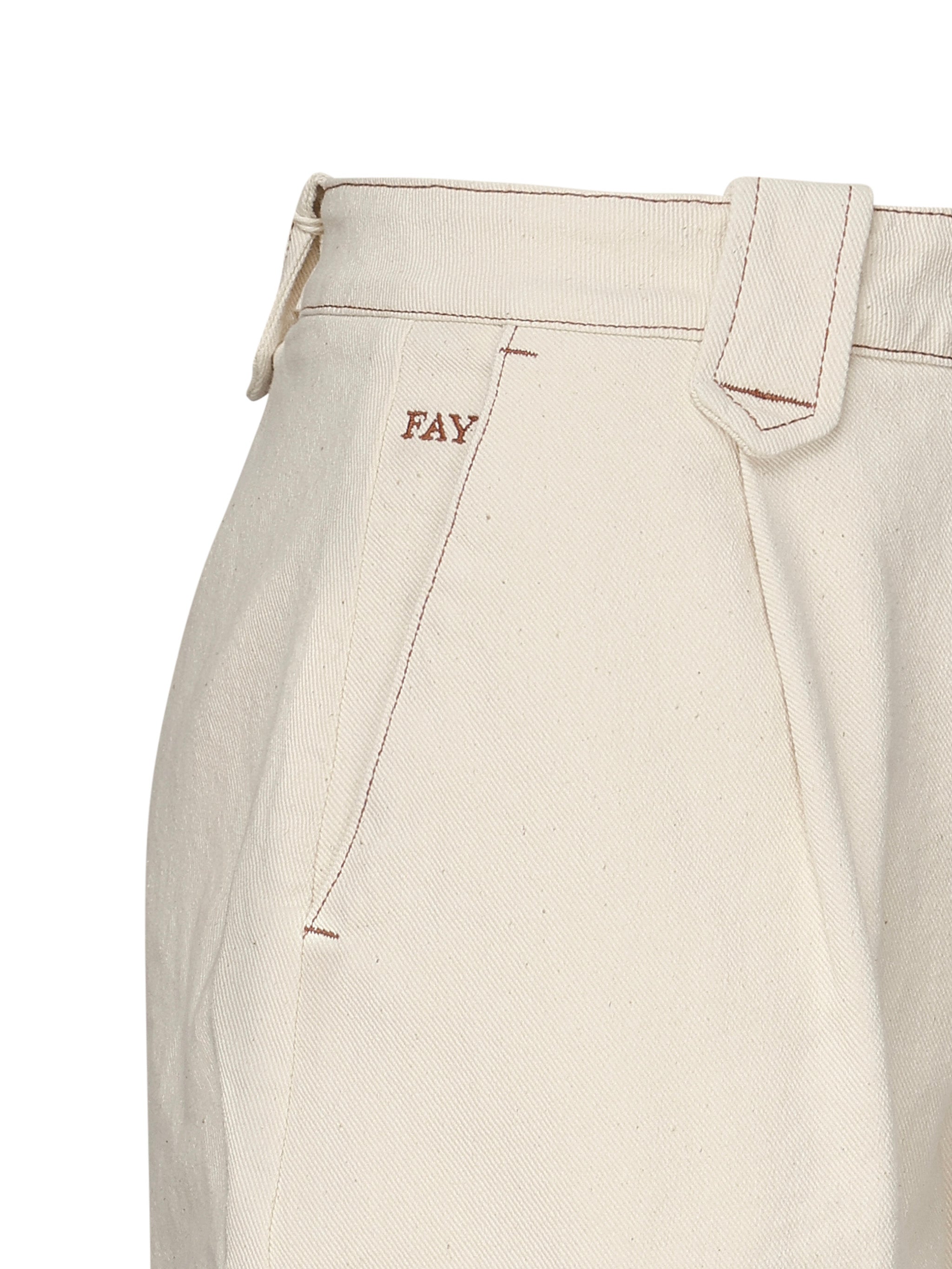 Shorts in cotone con risvolto<BR/> NTW8350480LVTY B011 FAY 