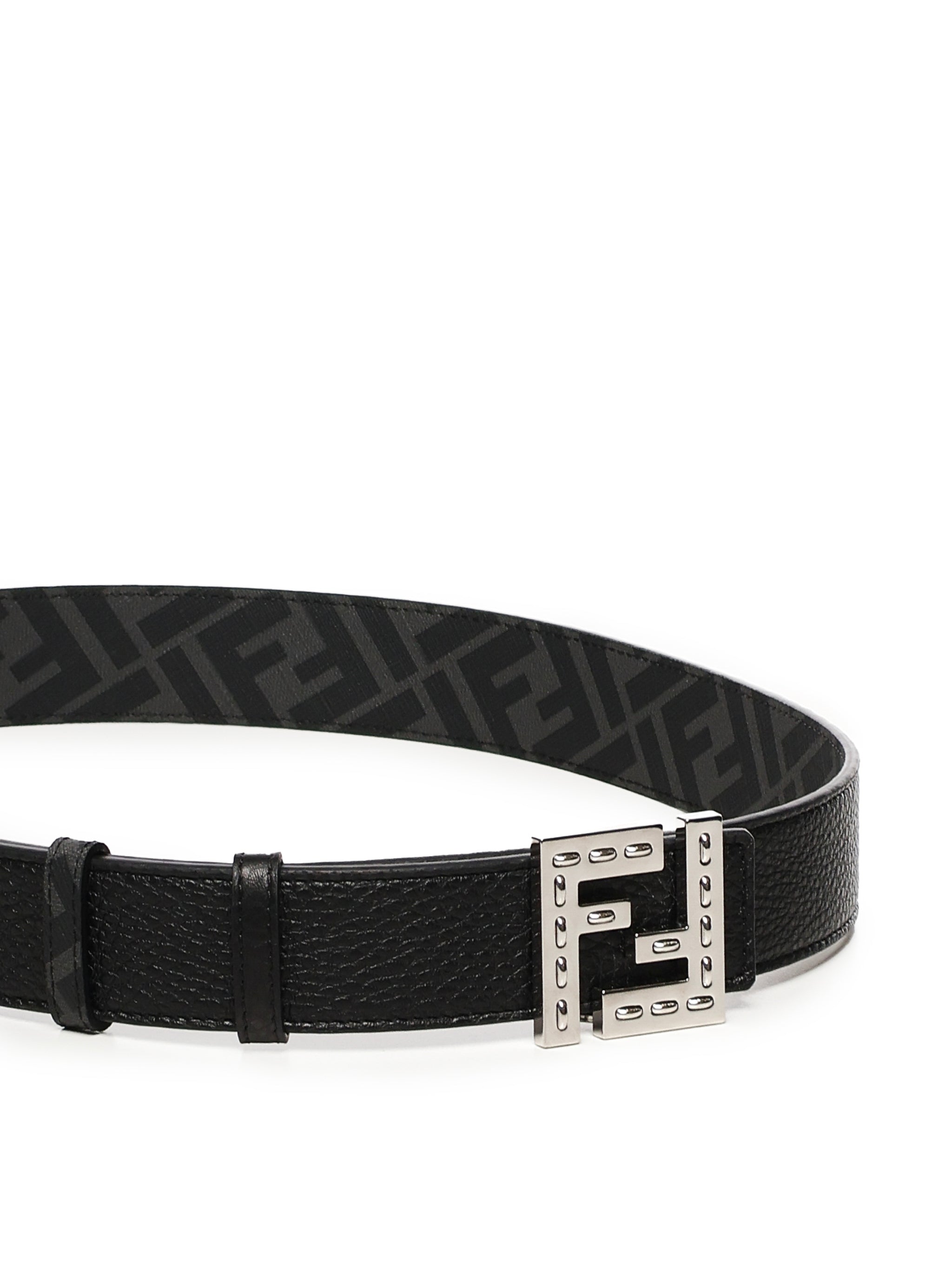 Cintura reversibile Tela FF nera 7C0535 AFF1F0GXN FENDI 