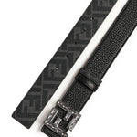 Cintura reversibile Tela FF nera 7C0535 AFF1F0GXN FENDI 