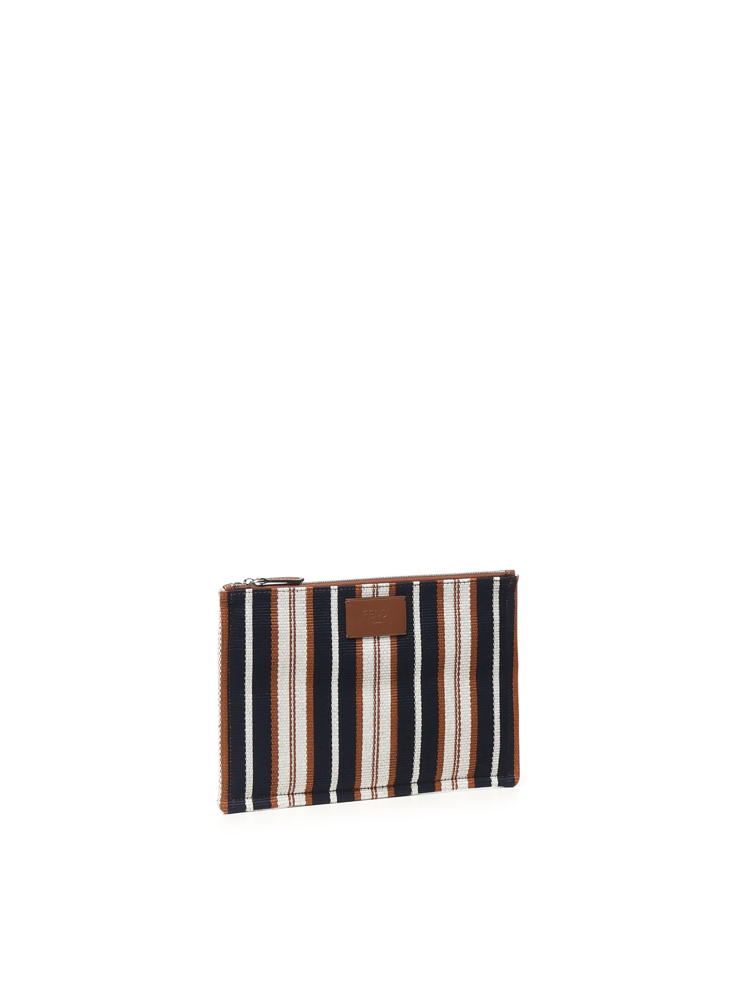 Pochette piatta a righe signature media<BR/> 7N0158 AUGXF1SCR FENDI 