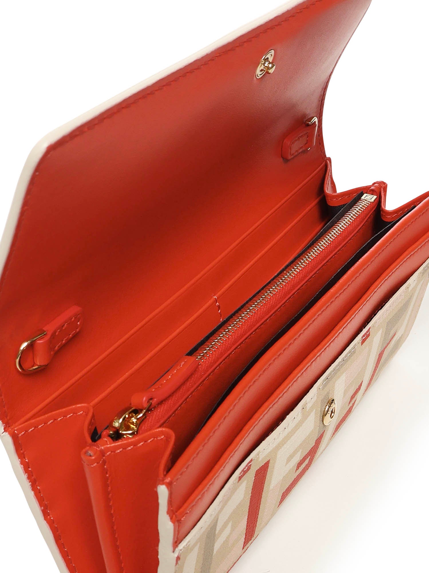 Portafoglio continental con catena FF<BR/> 8M0365 AV1YF1SY7 FENDI 