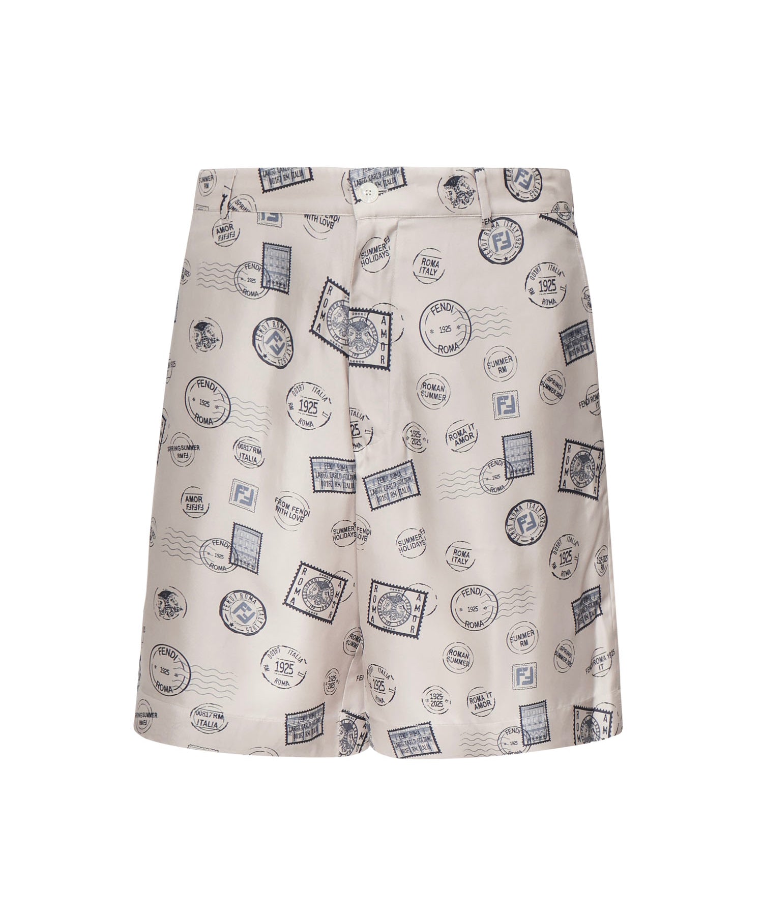 Pantaloncini in seta con stampa FB1014 AUVPF0YPK FENDI 