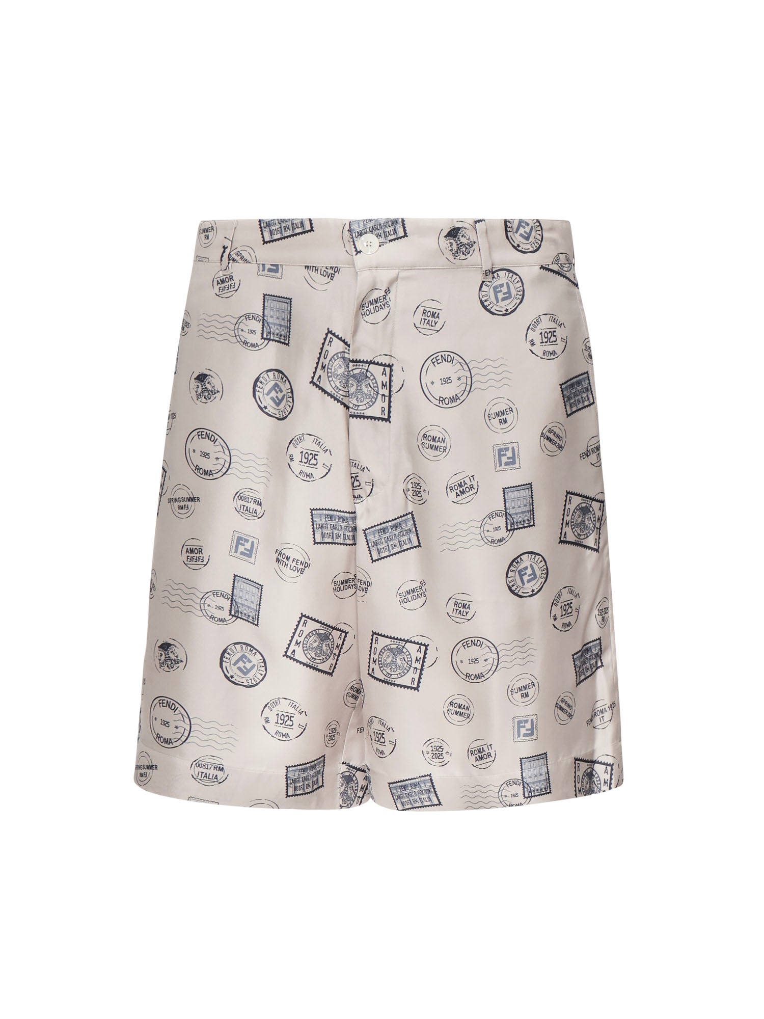 Pantaloncini in seta con stampa FB1014 AUVPF0YPK FENDI 