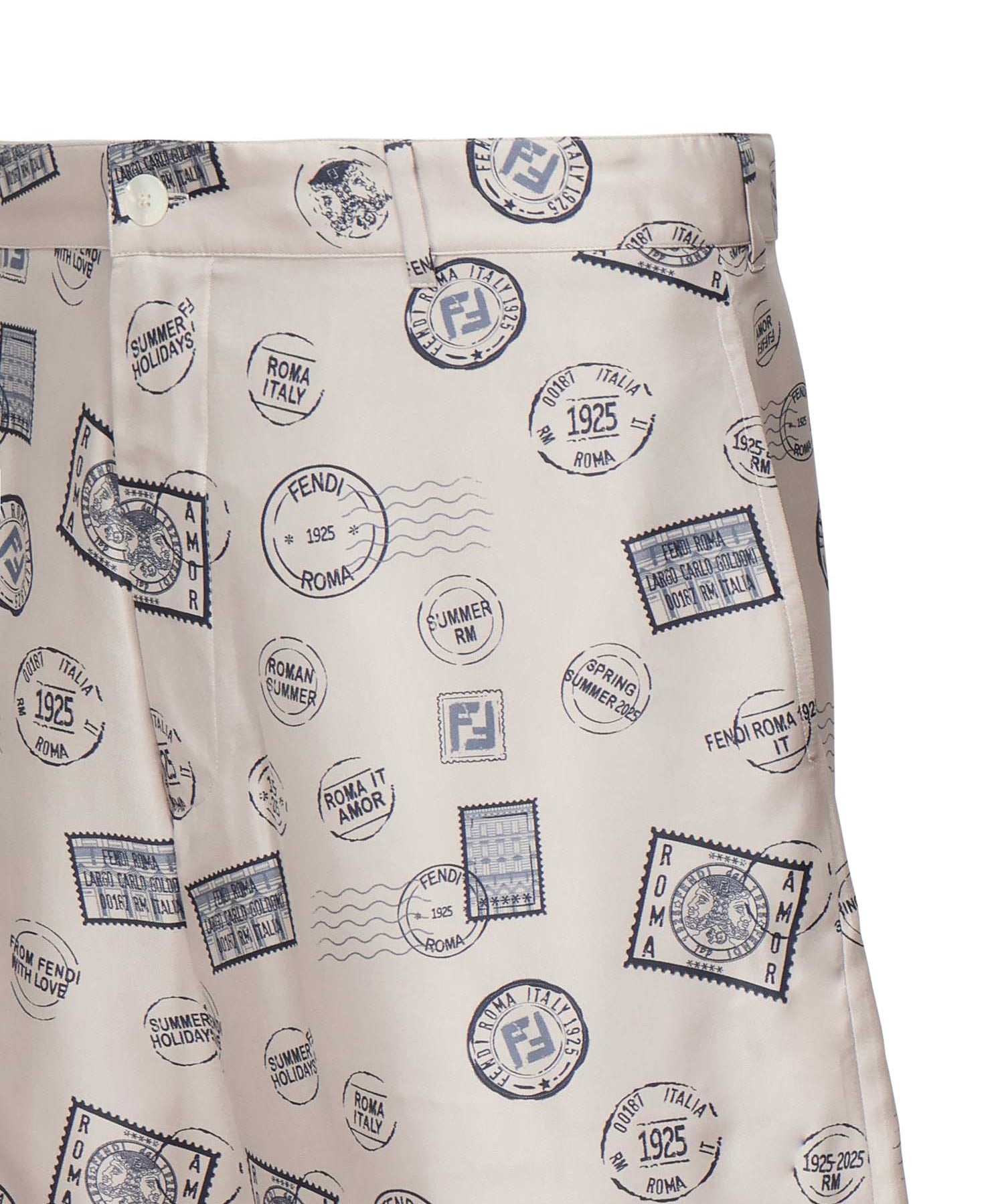 Pantaloncini in seta con stampa FB1014 AUVPF0YPK FENDI 