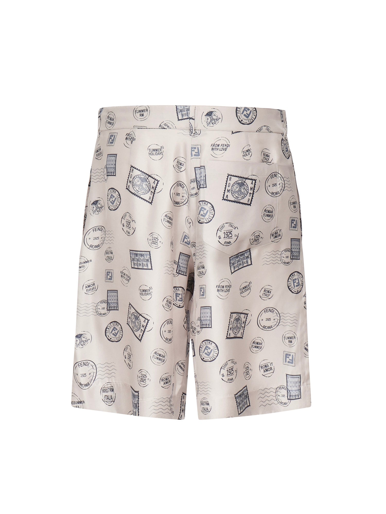 Pantaloncini in seta con stampa FB1014 AUVPF0YPK FENDI 