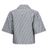 Giacca cropped in chambray FF jacquard<BR/> FLF790 ASMFF1SAT FENDI 