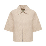 Giacca cropped in chambray FF jacquard FLF790 ASMFF1SAZ FENDI 