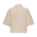 Giacca cropped in chambray FF jacquard FLF790 ASMFF1SAZ FENDI 