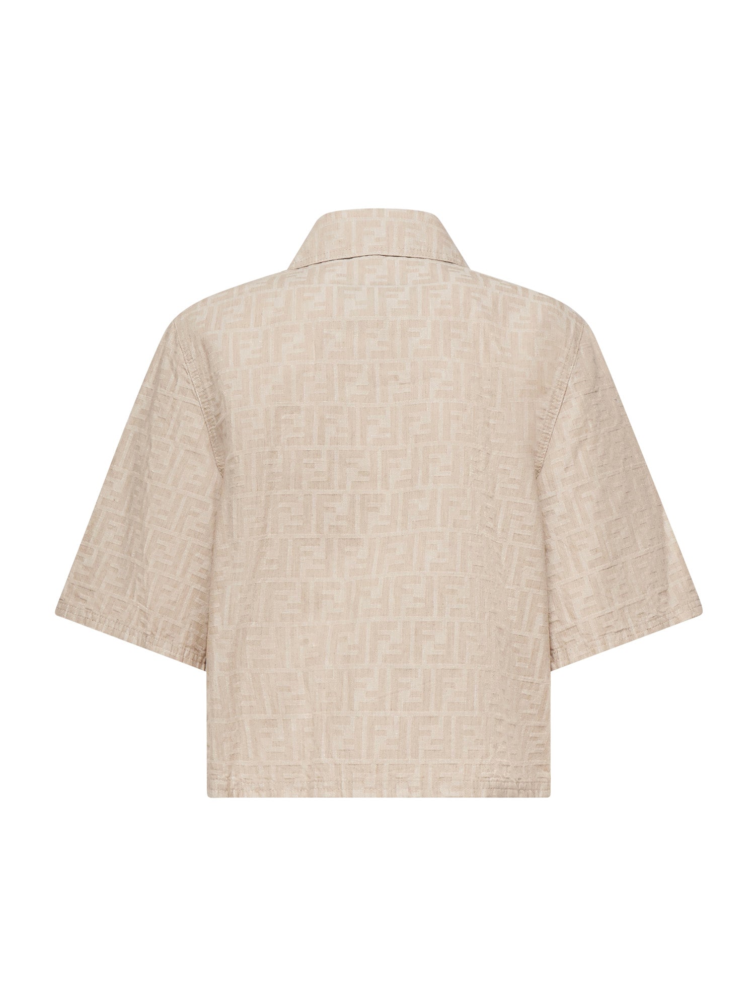 Giacca cropped in chambray FF jacquard FLF790 ASMFF1SAZ FENDI 