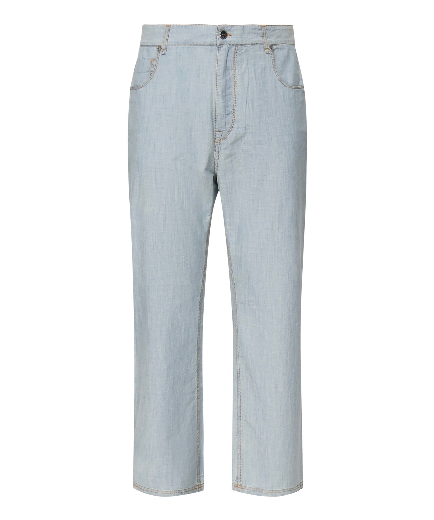 Jeans in chambray con logo FLP285 AUWXF0LQ0 FENDI 