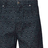 Pantaloncini in denim FF Jacquard FLP369 AUX4F0BUZ FENDI 